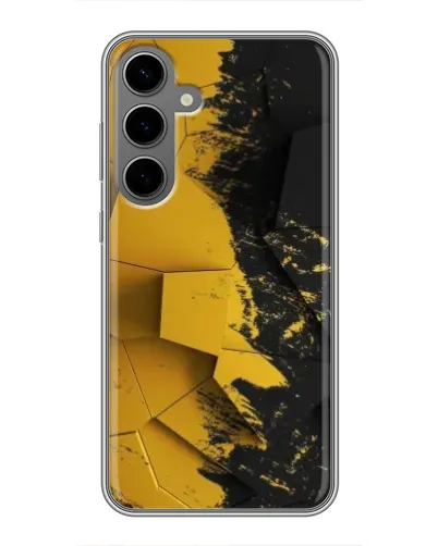 Чехол для Samsung Galaxy S24 Plus с картинкой «Золотые осколки геометрии» Чехол для Samsung Galaxy S24 Plus с картинкой «Золотые осколки геометрии»