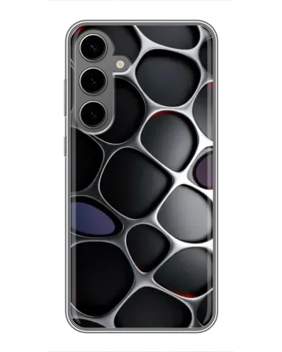 Чехол для Samsung Galaxy S24 Plus с картинкой «Объемная темная решетка» Чехол для Samsung Galaxy S24 Plus с картинкой «Объемная темная решетка»