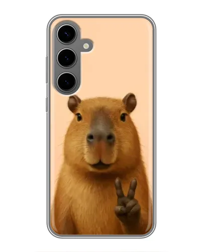 Чехол для Samsung Galaxy S24 Plus с картинкой «Капибара виктория» Чехол для Samsung Galaxy S24 Plus с картинкой «Капибара виктория»