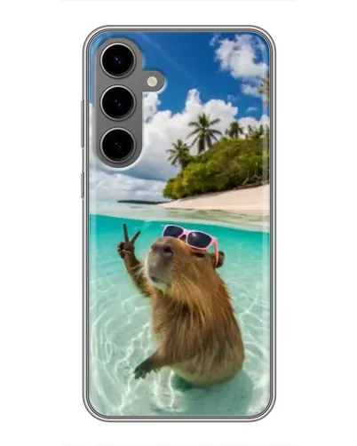 Чехол для Samsung Galaxy S24 Plus с картинкой «Капибара на море» Чехол для Samsung Galaxy S24 Plus с картинкой «Капибара на море»