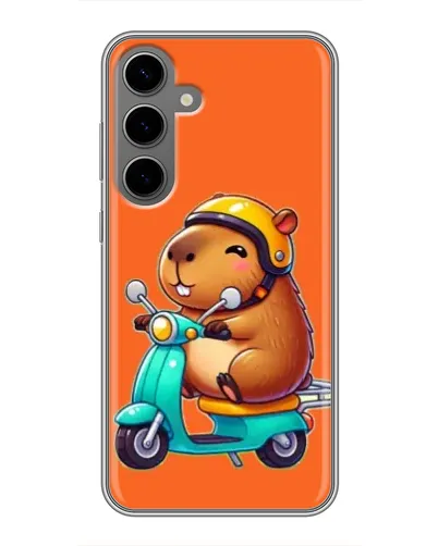 Чехол для Samsung Galaxy S24 Plus с картинкой «Капибара на скутере» Чехол для Samsung Galaxy S24 Plus с картинкой «Капибара на скутере»