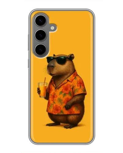 Чехол для Samsung Galaxy S24 Plus с картинкой «Капибара на отдыхе» Чехол для Samsung Galaxy S24 Plus с картинкой «Капибара на отдыхе»