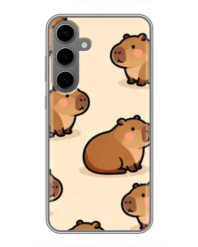 Чехол для Samsung Galaxy S24 Plus с картинкой «Паттерн милых капибар» Чехол для Samsung Galaxy S24 Plus с картинкой «Паттерн милых капибар»