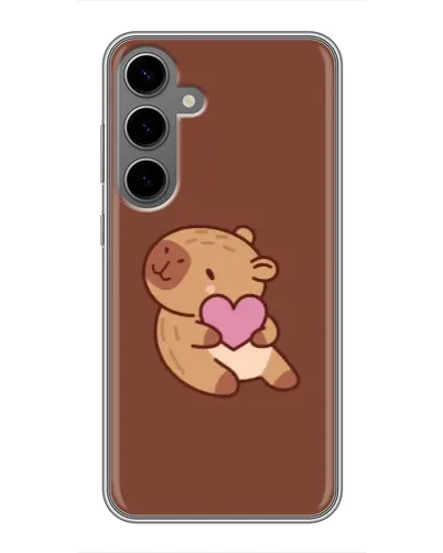 Чехол для Samsung Galaxy S24 Plus с картинкой «Капибара с сердцем» Чехол для Samsung Galaxy S24 Plus с картинкой «Капибара с сердцем»