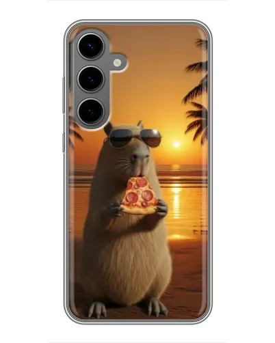Чехол для Samsung Galaxy S24 Plus с картинкой «Капибара с пиццей» Чехол для Samsung Galaxy S24 Plus с картинкой «Капибара с пиццей»