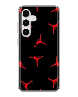 Чохол для Samsung Galaxy S24 з картинкою «Jordan Red Pattern» Чохол для Samsung Galaxy S24 з картинкою «Jordan Red Pattern»