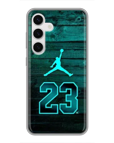 Чехол для Samsung Galaxy S24 с картинкой «Jordan Cyan 23» Чехол для Samsung Galaxy S24 с картинкой «Jordan Cyan 23»