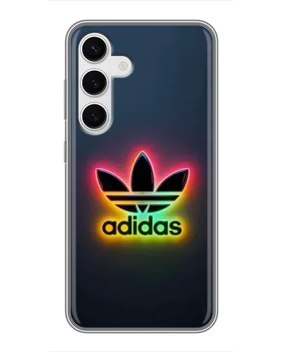 Чехол для Samsung Galaxy S24 с картинкой «Неоновый Adidas»