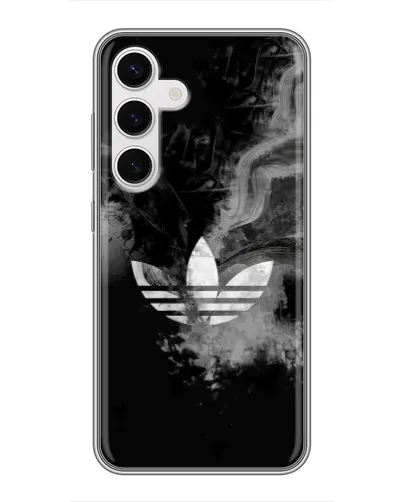 Чехол для Samsung Galaxy S24 с картинкой «Абстрактный дым Adidas»