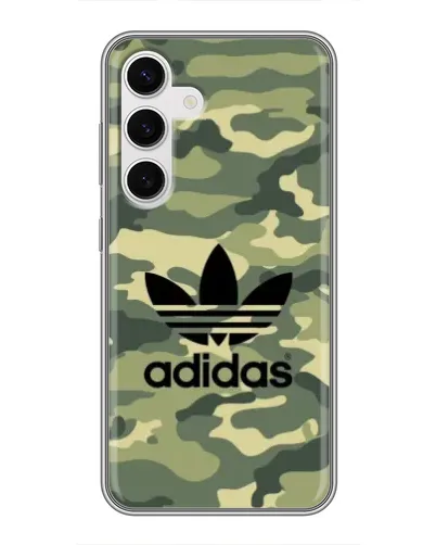 Чехол для Samsung Galaxy S24 с картинкой «Милитари стиль Adidas»