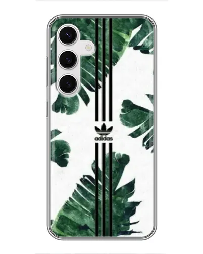 Чехол для Samsung Galaxy S24 с картинкой «Пальмовые листья адидас»