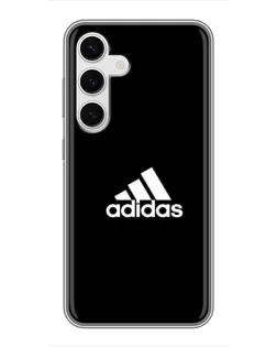Чехол для Samsung Galaxy S24 с картинкой «Черная классика Adidas»