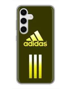 Чехол для Samsung Galaxy S24 с картинкой «Оливковый градиент Adidas»