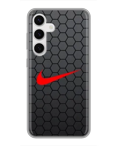 Чехол для Samsung Galaxy S24 с картинкой «Nike — карбоновая сетка»