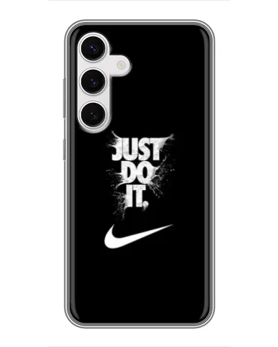Чехол для Samsung Galaxy S24 с картинкой «Текстовый принт Nike»