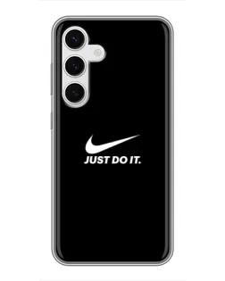 Чехол для Samsung Galaxy S24 с картинкой «Минимализм от Nike»