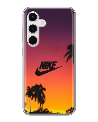 Чехол для Samsung Galaxy S24 с картинкой «Nike на закате солнца»