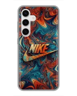 Чехол для Samsung Galaxy S24 с картинкой «Nike в абстракции»
