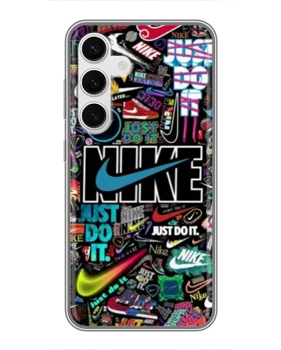 Чехол для Samsung Galaxy S24 с картинкой «Яркий коллаж Nike» Чехол для Samsung Galaxy S24 с картинкой «Яркий коллаж Nike»