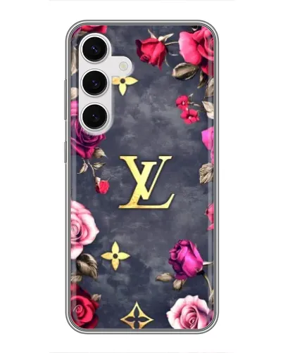 Чехол для Samsung Galaxy S24 с картинкой «Цветочный Louis Vuitton»