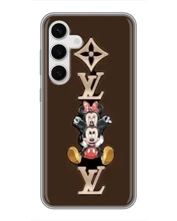 Чехол для Samsung Galaxy S24 с картинкой «LV и Микки Маус» Чехол для Samsung Galaxy S24 с картинкой «LV и Микки Маус»