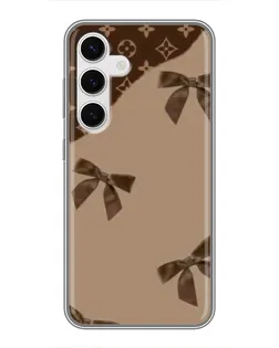 Чехол для Samsung Galaxy S24 с картинкой «LV — кофейный атлас» Чехол для Samsung Galaxy S24 с картинкой «LV — кофейный атлас»