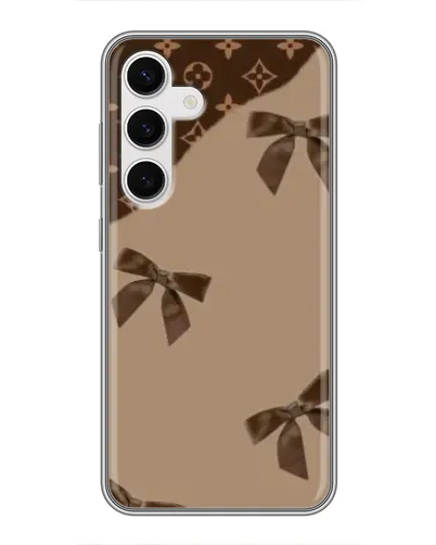 Чехол для Samsung Galaxy S24 с картинкой «LV — кофейный атлас»