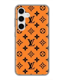 Чехол для Samsung Galaxy S24 с картинкой «Оранжевый стиль LV» Чехол для Samsung Galaxy S24 с картинкой «Оранжевый стиль LV»