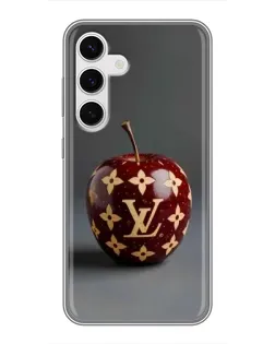 Чехол для Samsung Galaxy S24 с картинкой «Красное яблоко LV»