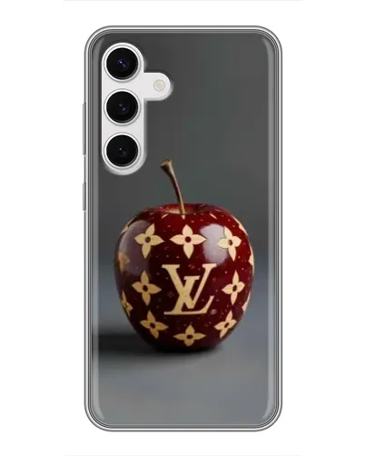 Чехол для Samsung Galaxy S24 с картинкой «Красное яблоко LV»