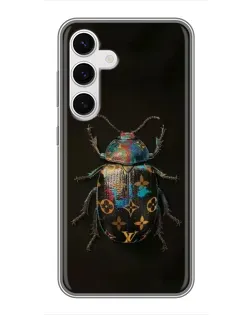 Чехол для Samsung Galaxy S24 с картинкой «LV — мраморный принт»