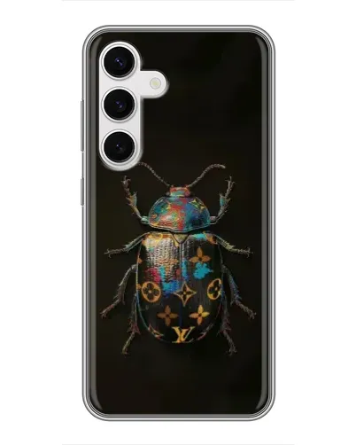 Чехол для Samsung Galaxy S24 с картинкой «LV — мраморный принт»