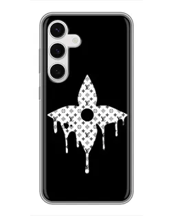 Чехол для Samsung Galaxy S24 с картинкой «Цветочная монограмма»