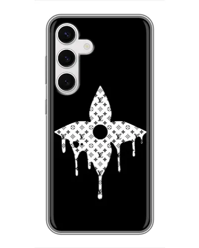 Чехол для Samsung Galaxy S24 с картинкой «Цветочная монограмма»