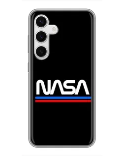 Чохол для Samsung Galaxy S24 з картинкою «NASA — класика Red Blue» Чохол для Samsung Galaxy S24 з картинкою «NASA — класика Red Blue»