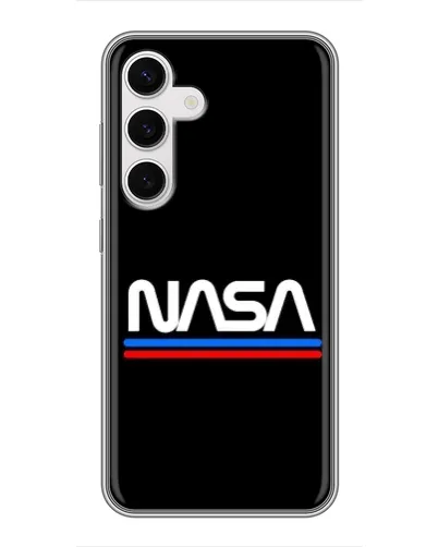 Чехол для Samsung Galaxy S24 с картинкой «NASA — классика Red Blue»
