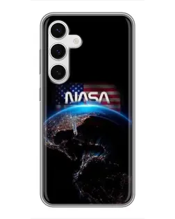Чехол для Samsung Galaxy S24 с картинкой «Земля из космоса NASA»