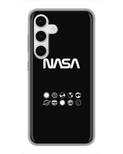 Чехол для Samsung Galaxy S24 с картинкой «NASA — технический принт»