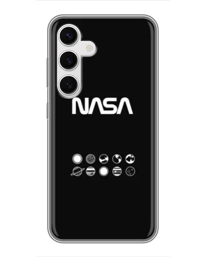 Чехол для Samsung Galaxy S24 с картинкой «NASA — технический принт»