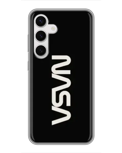 Чехол для Samsung Galaxy S24 с картинкой «NASA — вертикальный логотип»