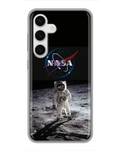 Чехол для Samsung Galaxy S24 с картинкой «Астронавт на Луне»