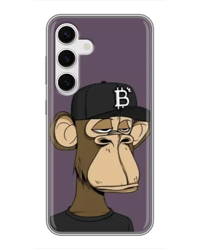 Чехол для Samsung Galaxy S24 с картинкой «Bored Ape в кепке» Чехол для Samsung Galaxy S24 с картинкой «Bored Ape в кепке»