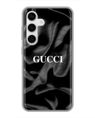 Чехол для Samsung Galaxy S24 с картинкой «Gucci — шелковые волны» Чехол для Samsung Galaxy S24 с картинкой «Gucci — шелковые волны»