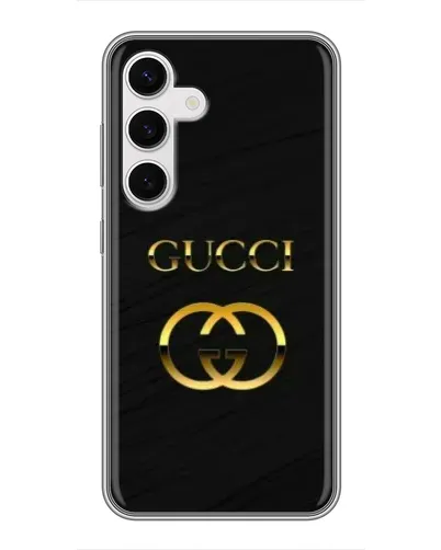 Чехол для Samsung Galaxy S24 с картинкой «Золотой логотип Gucci» Чехол для Samsung Galaxy S24 с картинкой «Золотой логотип Gucci»