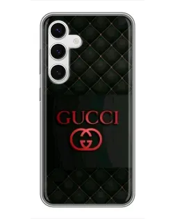 Чехол для Samsung Galaxy S24 с картинкой «Gucci — стеганый черный»