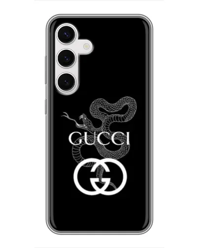 Чехол для Samsung Galaxy S24 с картинкой «Gucci — серебряная змея» Чехол для Samsung Galaxy S24 с картинкой «Gucci — серебряная змея»