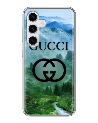 Чехол для Samsung Galaxy S24 с картинкой «Gucci — горный пейзаж» Чехол для Samsung Galaxy S24 с картинкой «Gucci — горный пейзаж»