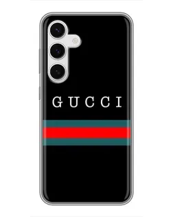 Чехол для Samsung Galaxy S24 с картинкой «Gucci — красный пояс»