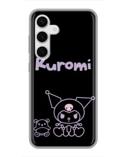 Чехол для Samsung Galaxy S24 с картинкой «Kuromi — черный минимализм»