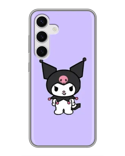 Чехол для Samsung Galaxy S24 с картинкой «Kuromi — нежный фиолетовый»